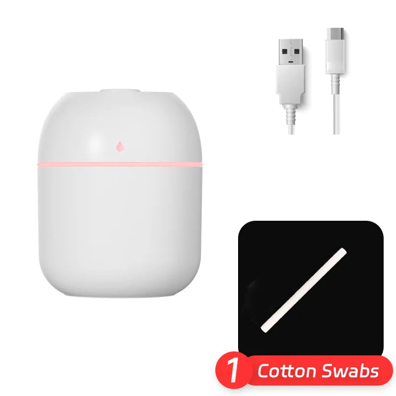 Portable Humidifier 220Ml White USB Desktop Indoor Air Atomization Humidifier Household Mute Large Spray Humidifier