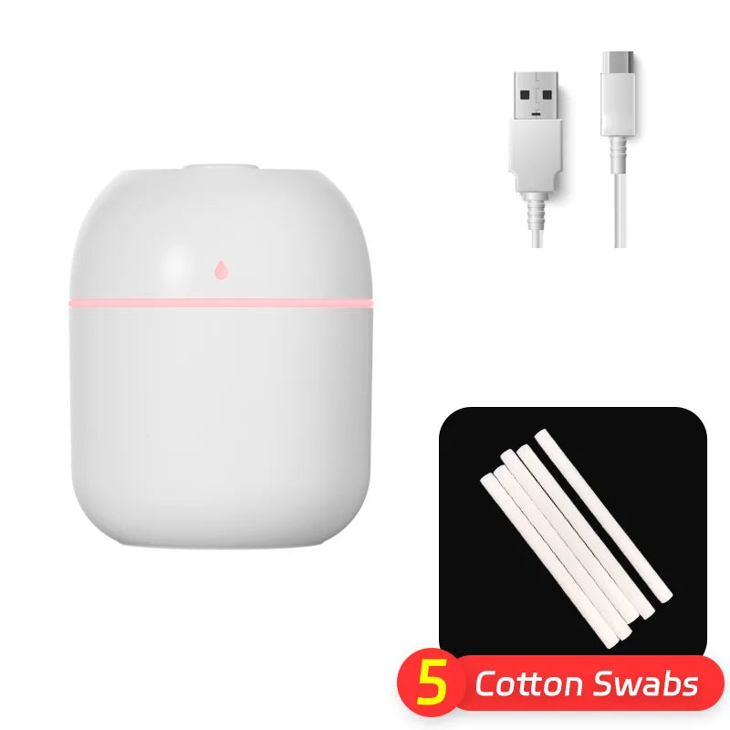 Portable Humidifier 220Ml White USB Desktop Indoor Air Atomization Humidifier Household Mute Large Spray Humidifier